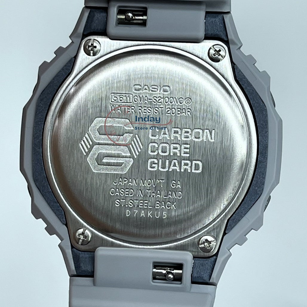 Casio G-Shock Women's Watch GMA-S2100NC-8A Analog-Digital New Arrival Shock Resistant Carbon Core Guard Structure