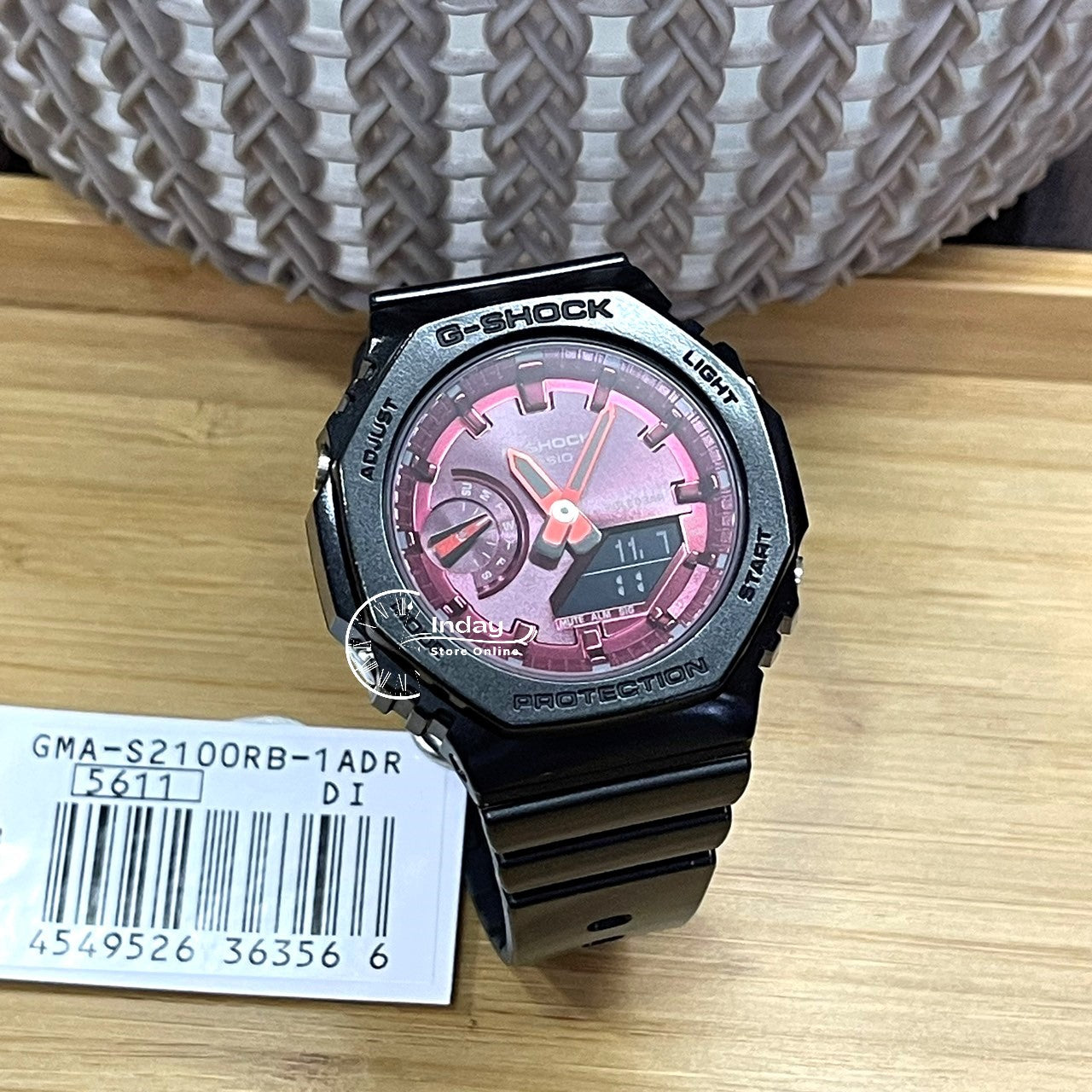 Casio G-Shock Women's Watch GMA-S2100RB-1A New Arrival Shock Resistant Carbon Core Guard Structure