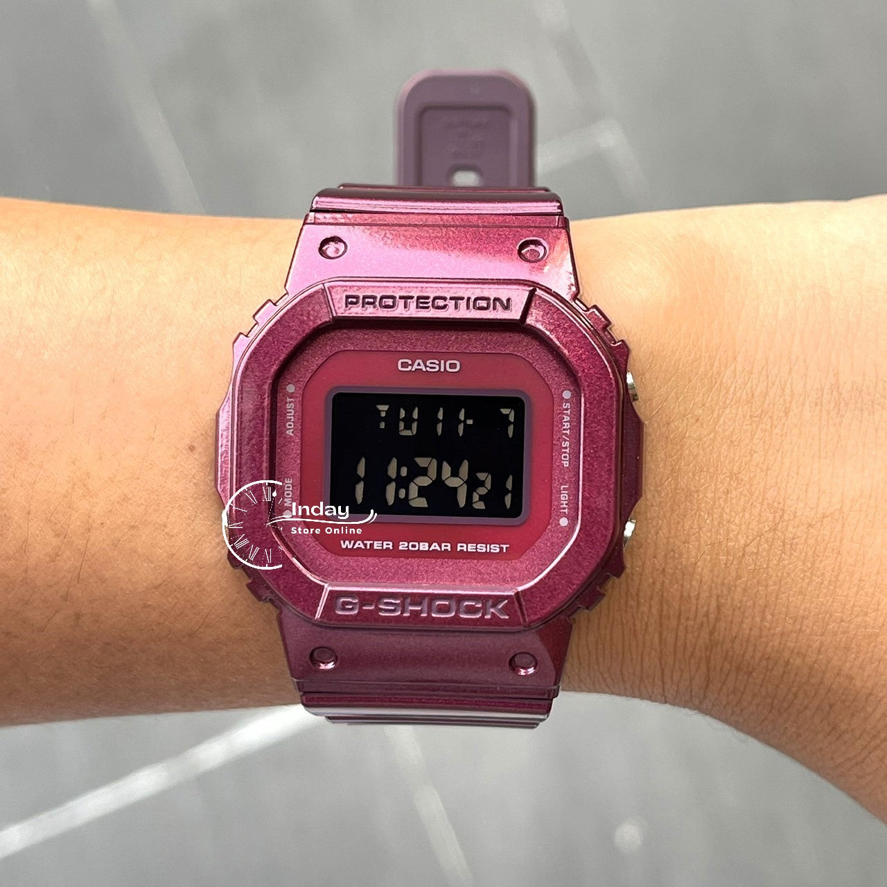 Casio G-Shock Women's Watch GMD-S5600RB-4 Digital New Arrival Shock Resistant Resin Band