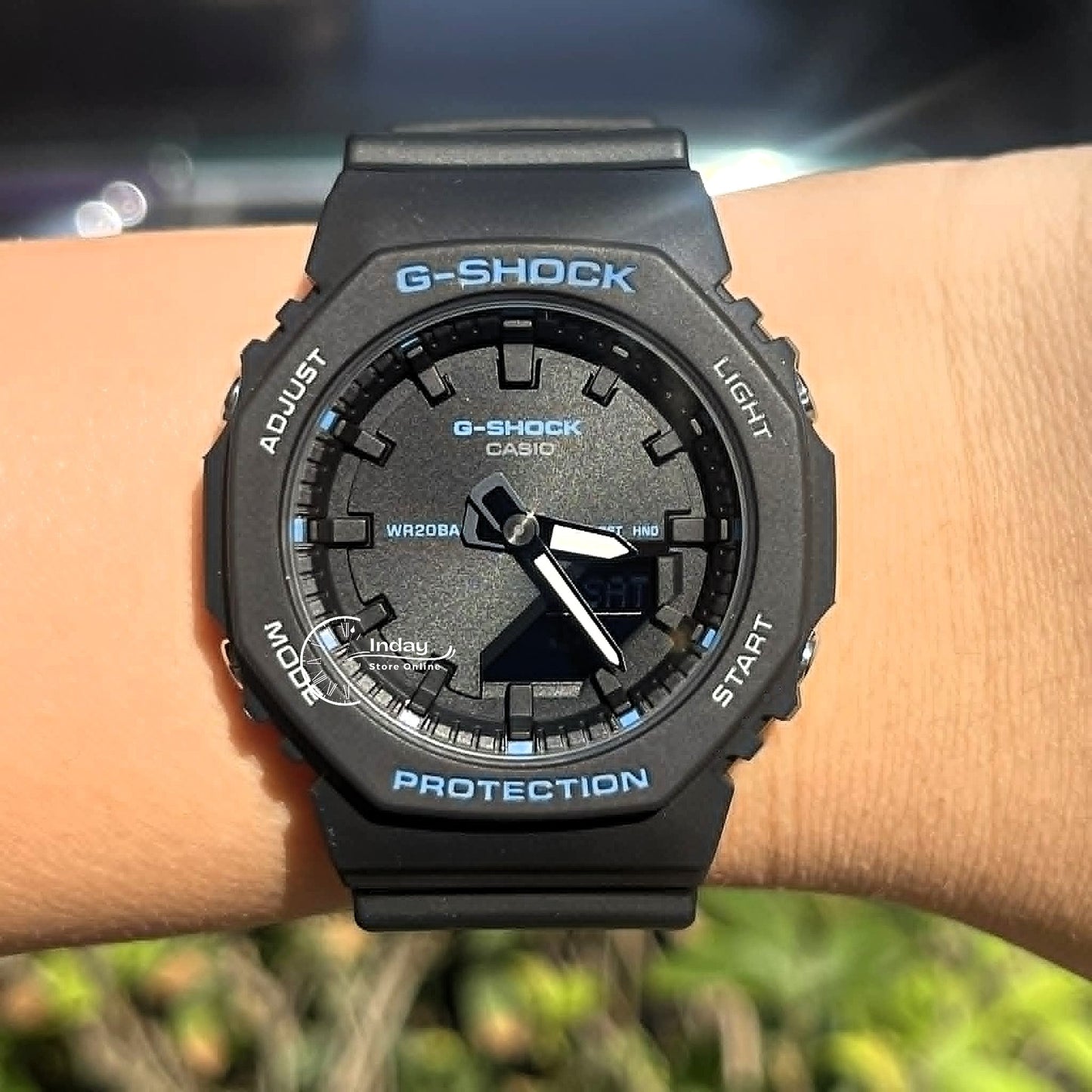 Casio G-Shock Women's Watch GMA-P2100BA-1A Mineral Glass Resin Band Shock Resistant Black Battery Life: 3 Years
