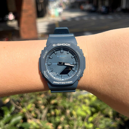 Casio G-Shock Women's Watch GMA-P2100BA-2A Mineral Glass Resin band Shock Resistant Marine Blue Battery Life: 3 Years