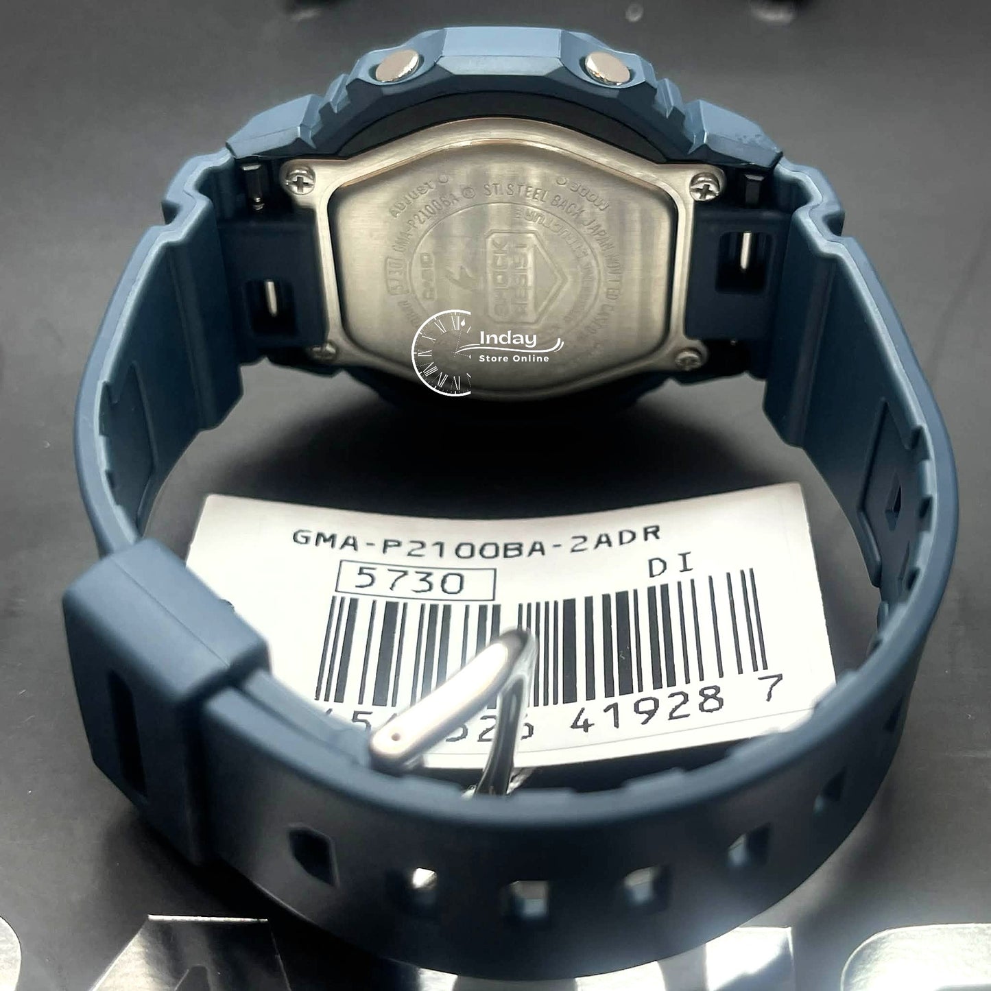 Casio G-Shock Women's Watch GMA-P2100BA-2A Mineral Glass Resin band Shock Resistant Marine Blue Battery Life: 3 Years