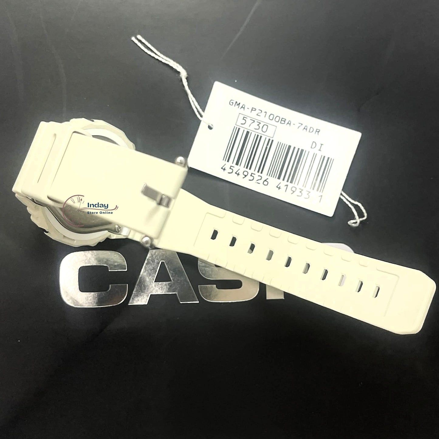 Casio G-Shock Women's Watch GMA-P2100BA-7A Mineral Glass Resin band Shock Resistant Ivory White Battery Life: 3 Years