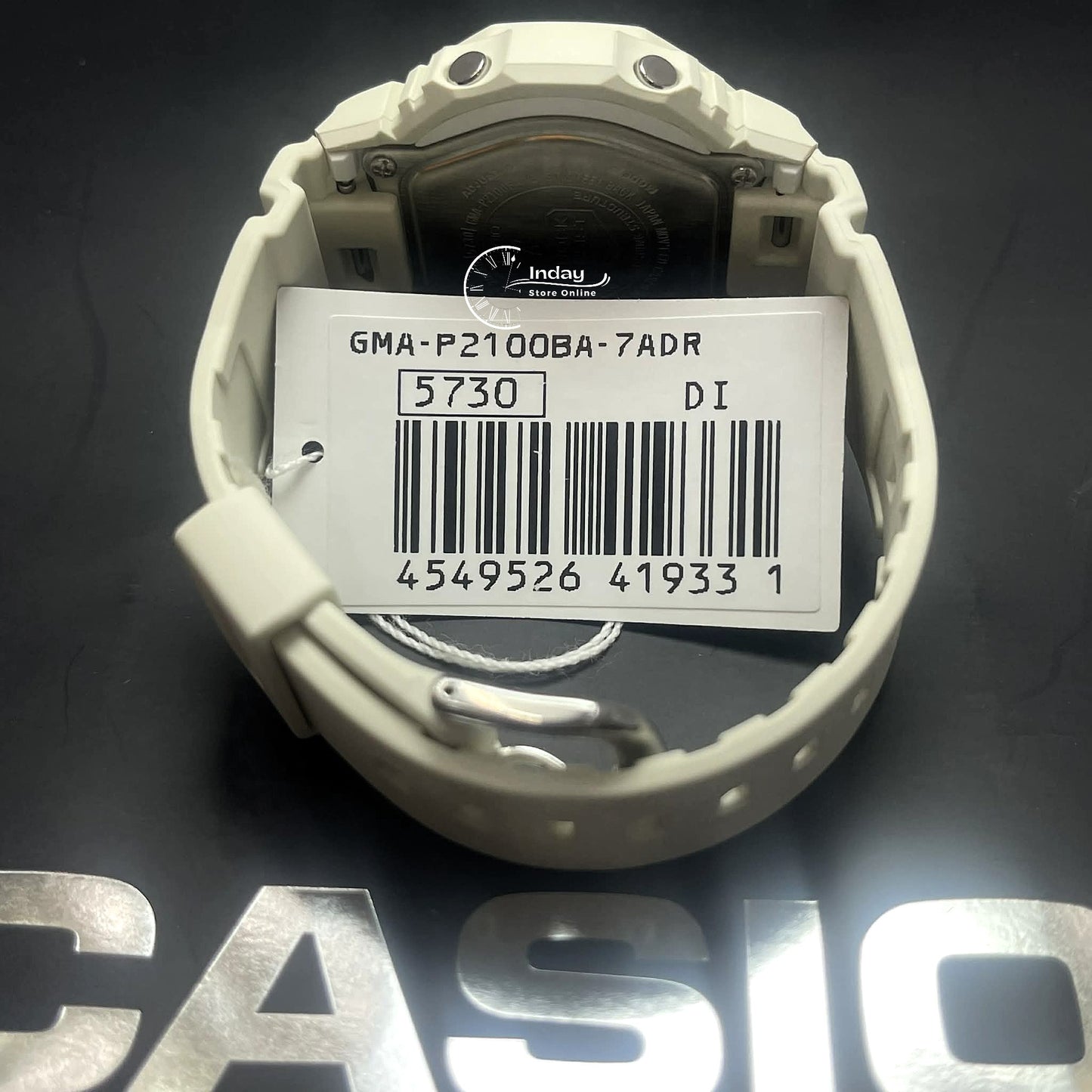 Casio G-Shock Women's Watch GMA-P2100BA-7A Mineral Glass Resin band Shock Resistant Ivory White Battery Life: 3 Years
