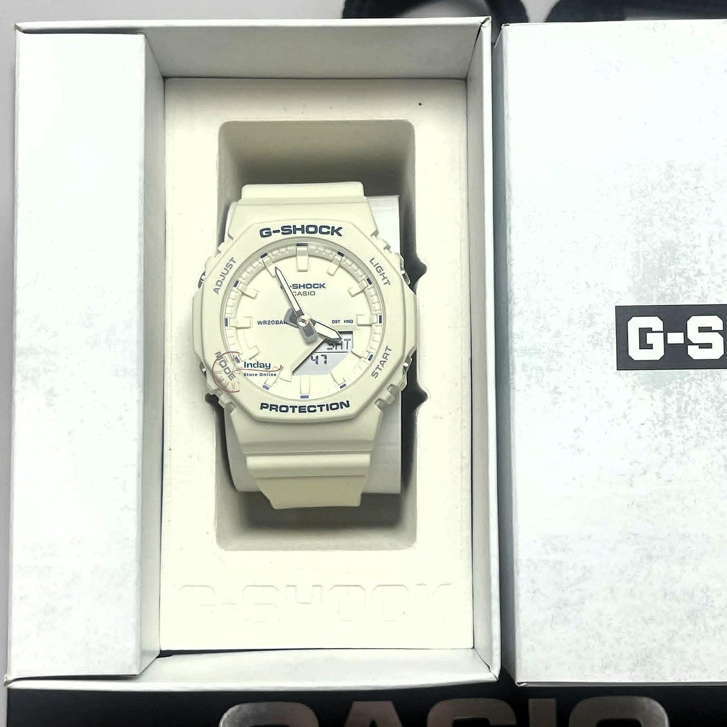 Casio G-Shock Women's Watch GMA-P2100BA-7A Mineral Glass Resin band Shock Resistant Ivory White Battery Life: 3 Years