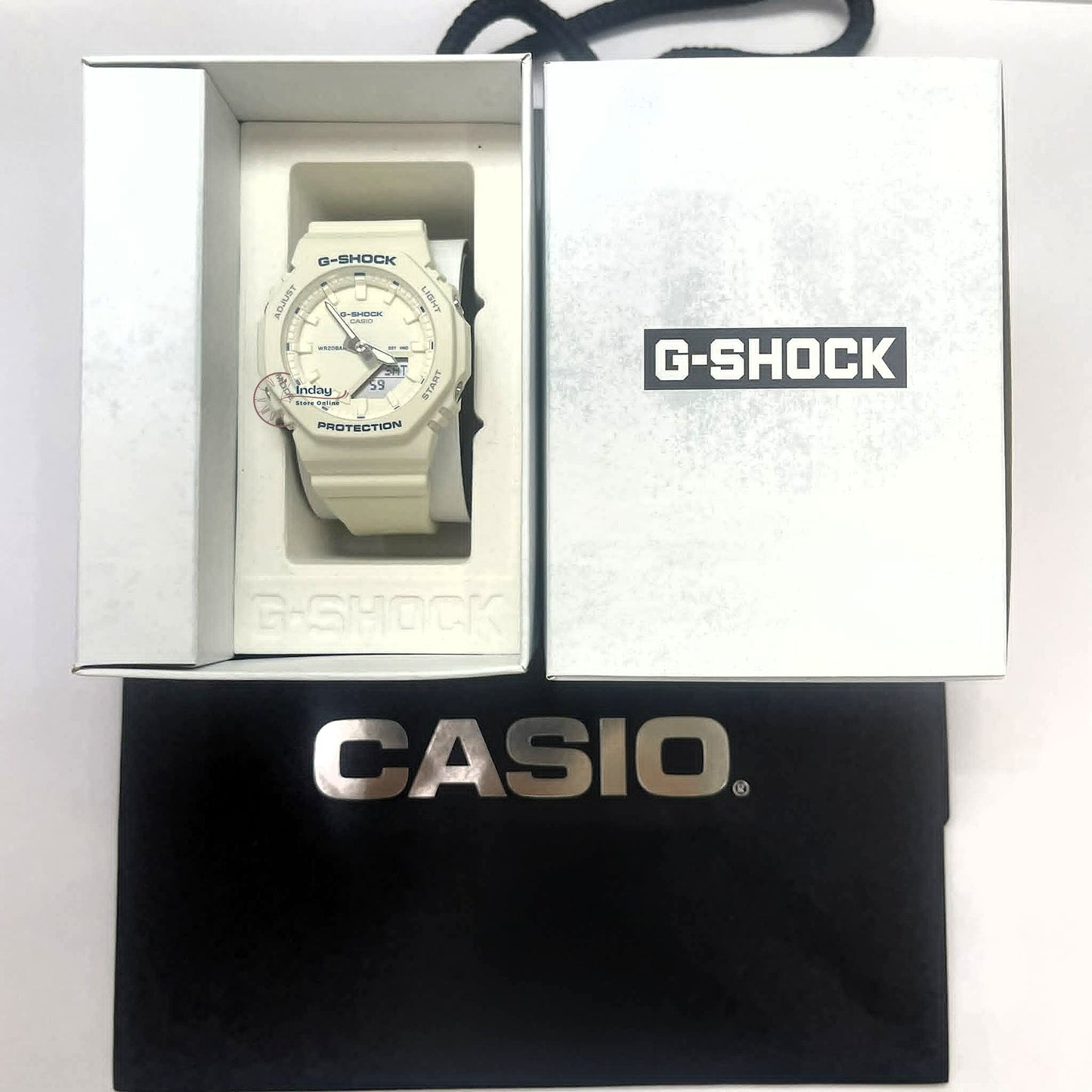 Casio G-Shock Women's Watch GMA-P2100BA-7A Mineral Glass Resin band Shock Resistant Ivory White Battery Life: 3 Years