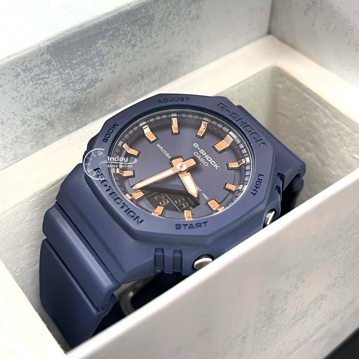 Casio G-Shock Women's Watch GMA-P2100M-2A Slim Analog-Digital Shock Resistant Matte Blue