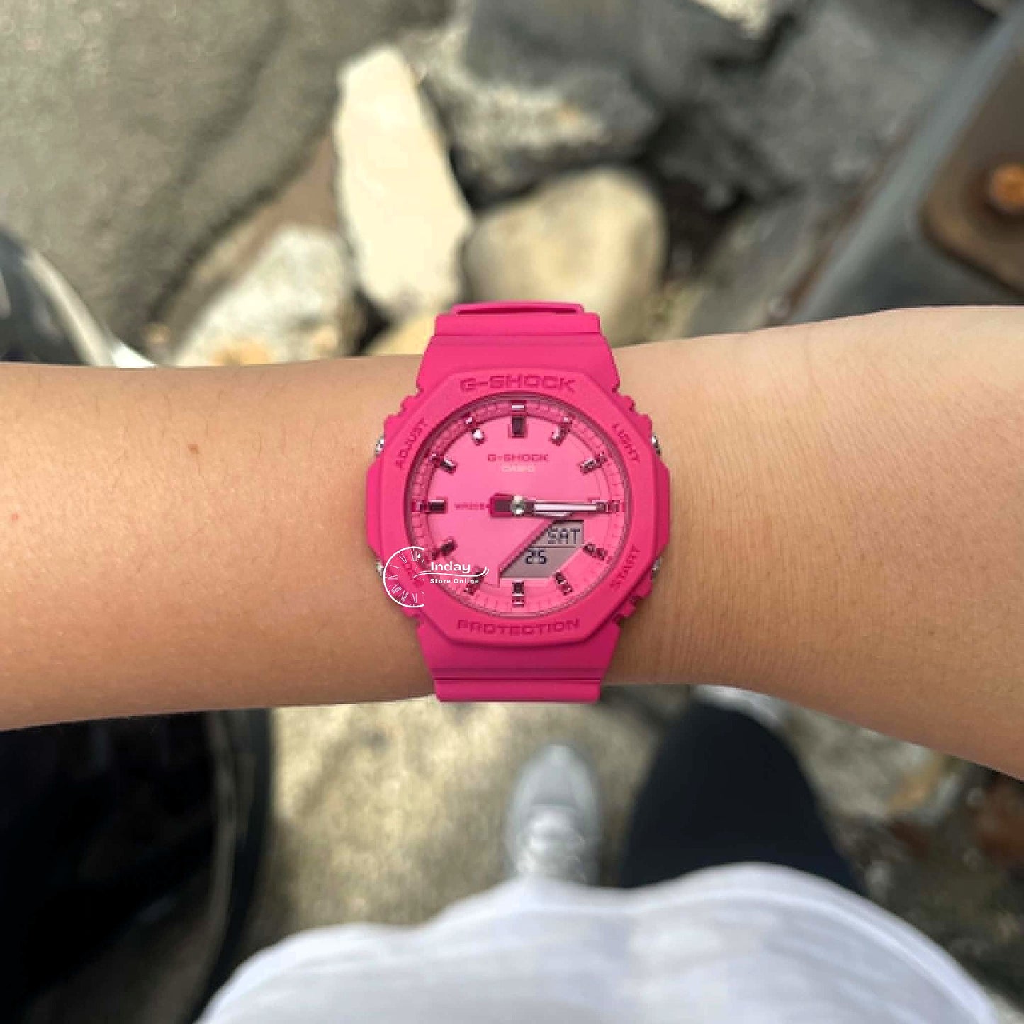 Casio G-Shock Women's Watch GMA-P2100PP-4A Resin Band Mineral Glass Shock Resistant