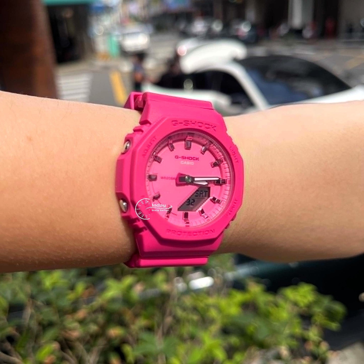 Casio G-Shock Women's Watch GMA-P2100PP-4A Resin Band Mineral Glass Shock Resistant