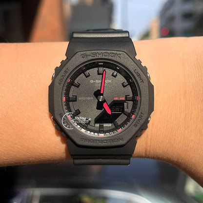 Casio G-Shock Women's Watch GMA-P2100SA-1A1 Mineral Glass Shock Resistant Resin Band