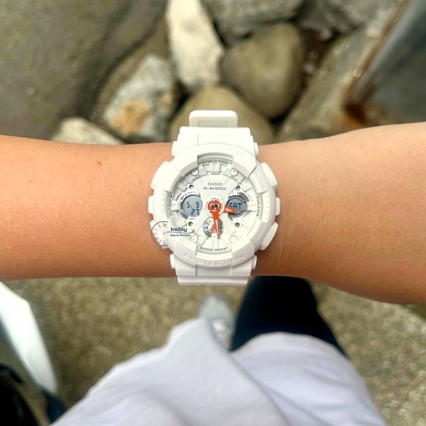Casio G-Shock Women's Watch GMA-S120SA-7A1 Mineral Glass Shock Resistant Magnetic Resistant
