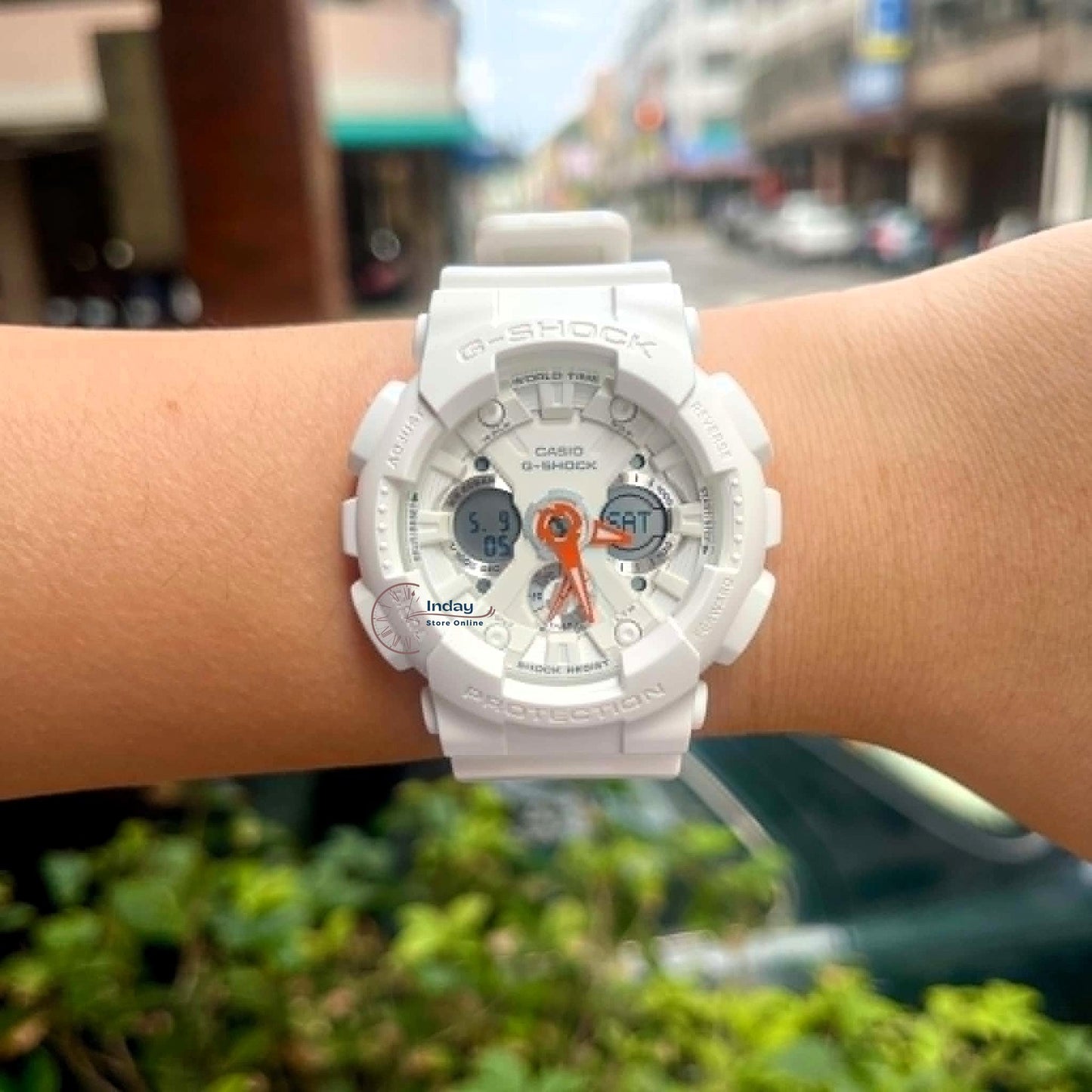 Casio G-Shock Women's Watch GMA-S120SA-7A1 Mineral Glass Shock Resistant Magnetic Resistant