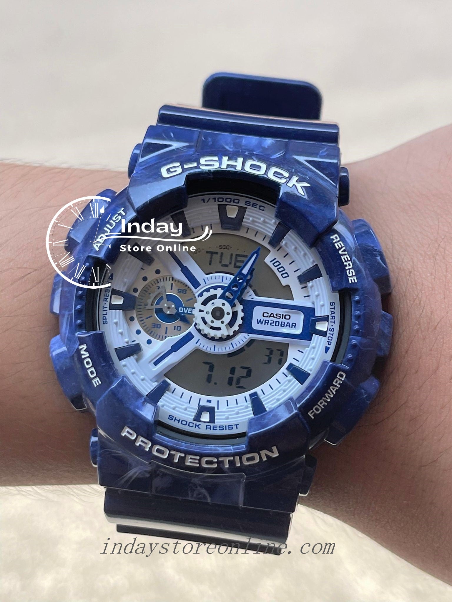 CASIO カシオ G-SHOCK GA-110BWP-2A 切ない クオーツ 腕時計 海外モデル ※中古