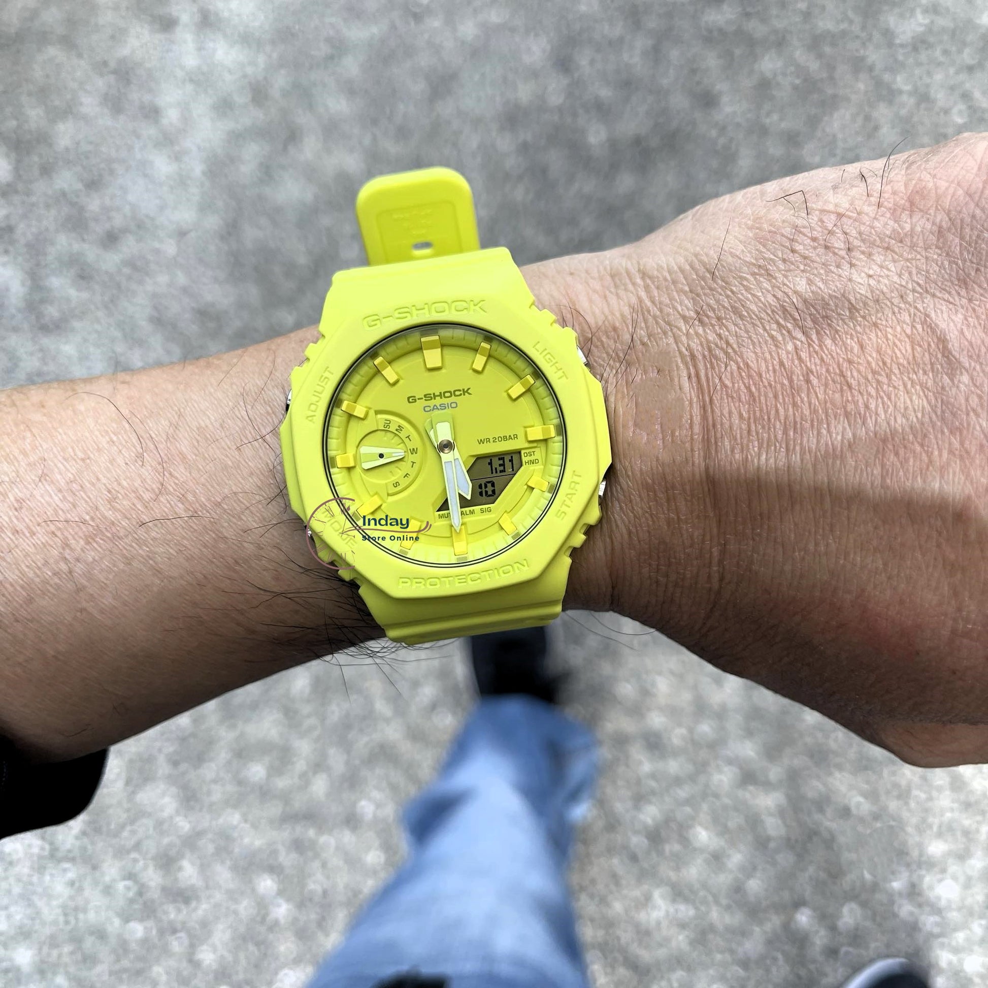 Casio G-Shock Men's Watch GA-2100-9A9 Shock Resistant Carbon Core Guard Structure