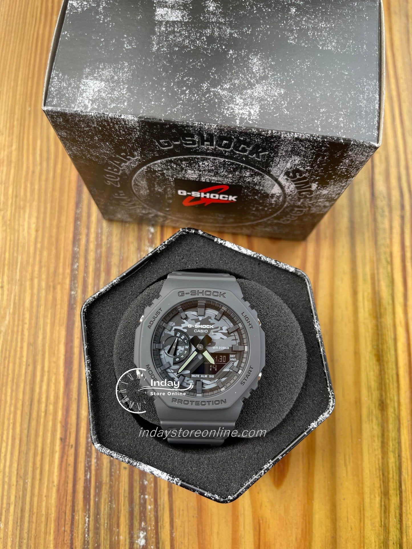 Casio G-Shock Men's Watch GA-2100CA-8A Analog-Digital 2100 Series Carbon Core Guard Structure