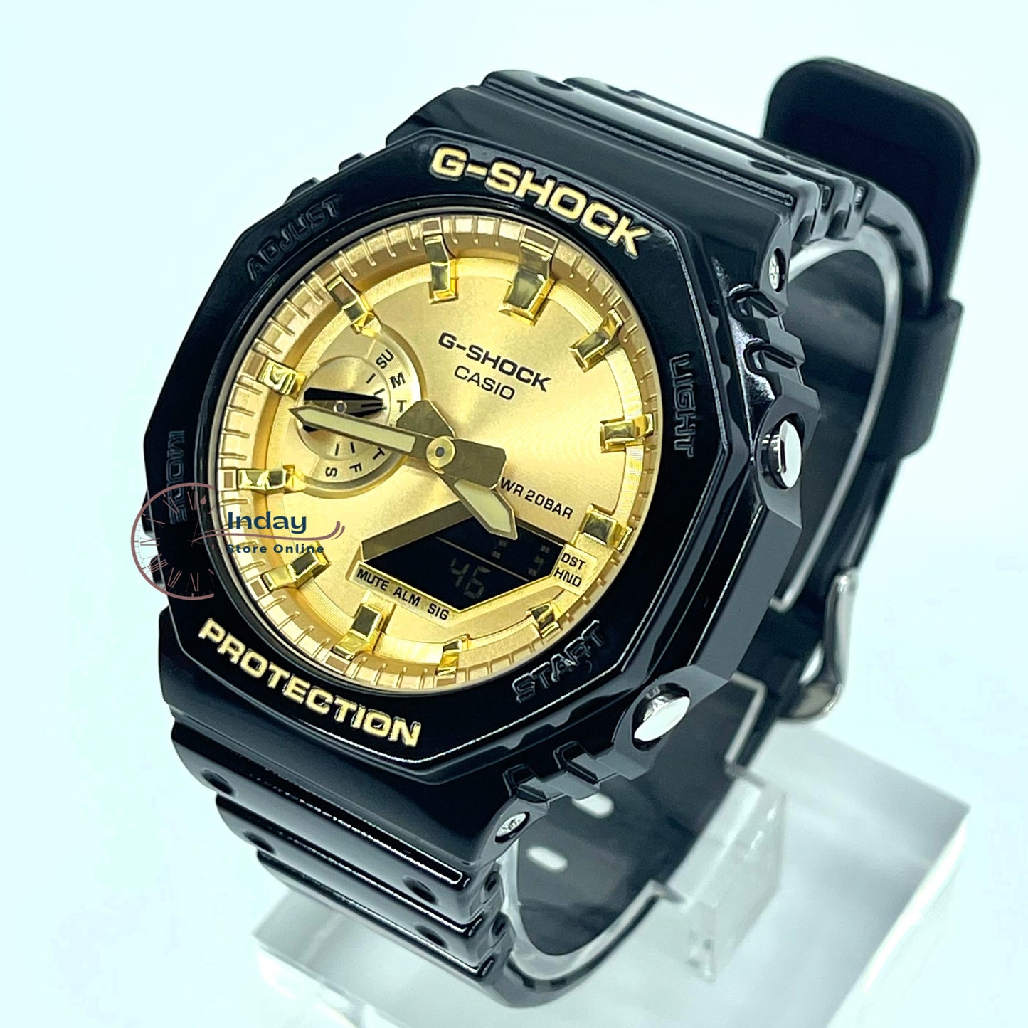 Casio G-Shock Men's Watch GA-2100GB-1A Analog-Digital 2100 Series Shock Resistant Carbon Core Guard Structure