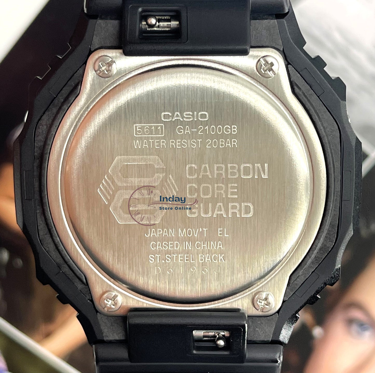 Casio G-Shock Men's Watch GA-2100GB-1A Analog-Digital 2100 Series Shock Resistant Carbon Core Guard Structure