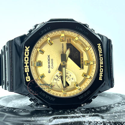 Casio G-Shock Men's Watch GA-2100GB-1A Analog-Digital 2100 Series Shock Resistant Carbon Core Guard Structure