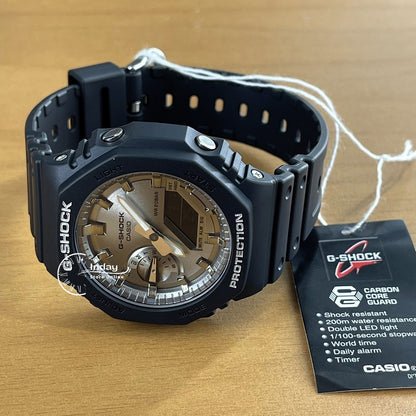 Casio G-Shock Men's Watch GA-2100SB-1A Analog-Digital 2100 Series Shock Resistant Carbon Core Guard Structure