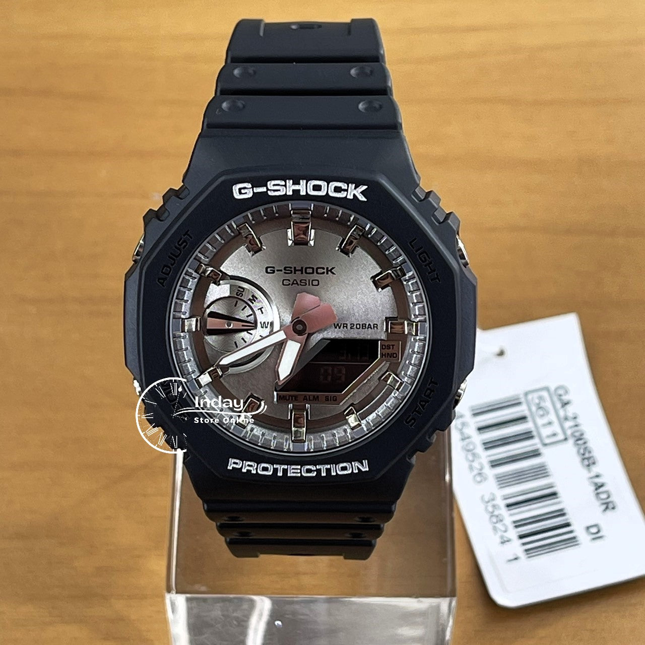 Casio G-Shock Men's Watch GA-2100SB-1A Analog-Digital 2100 Series Shock Resistant Carbon Core Guard Structure