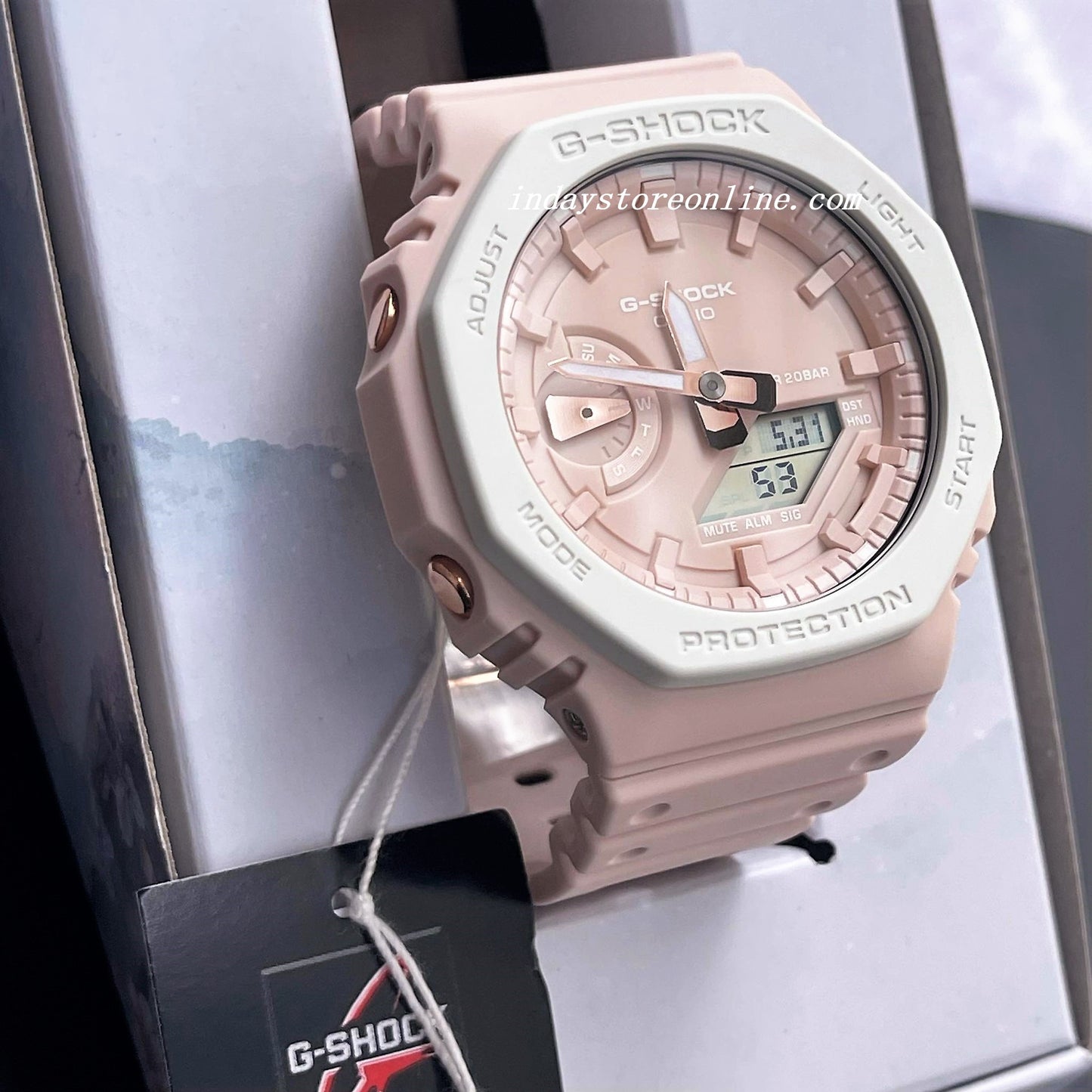 Casio G-Shock Men's Watch GA-2110SL-4A7 Analog-Digital 2100 Series Garden of Pink Hues Look