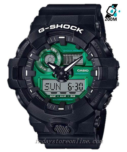 Casio G-Shock Men's Watch GA-700MG-1A Analog-Digital GA-700 Series Sporty Design Shock Resistant