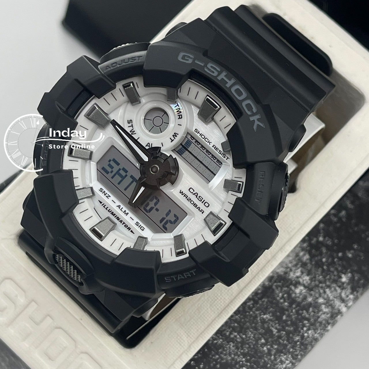 Casio G-Shock Men's Watch GA-700WD-1A Resin Band Mineral Glass Shock Resistant Battery Life 5-Years