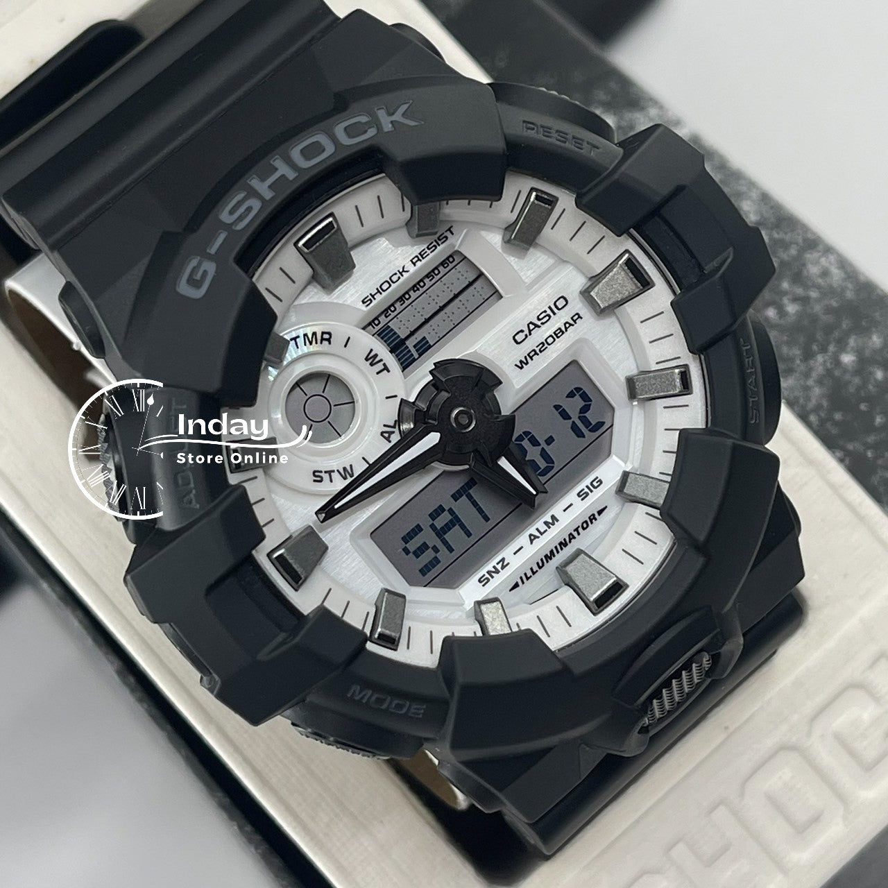 Casio G-Shock Men's Watch GA-700WD-1A Resin Band Mineral Glass Shock Resistant Battery Life 5-Years