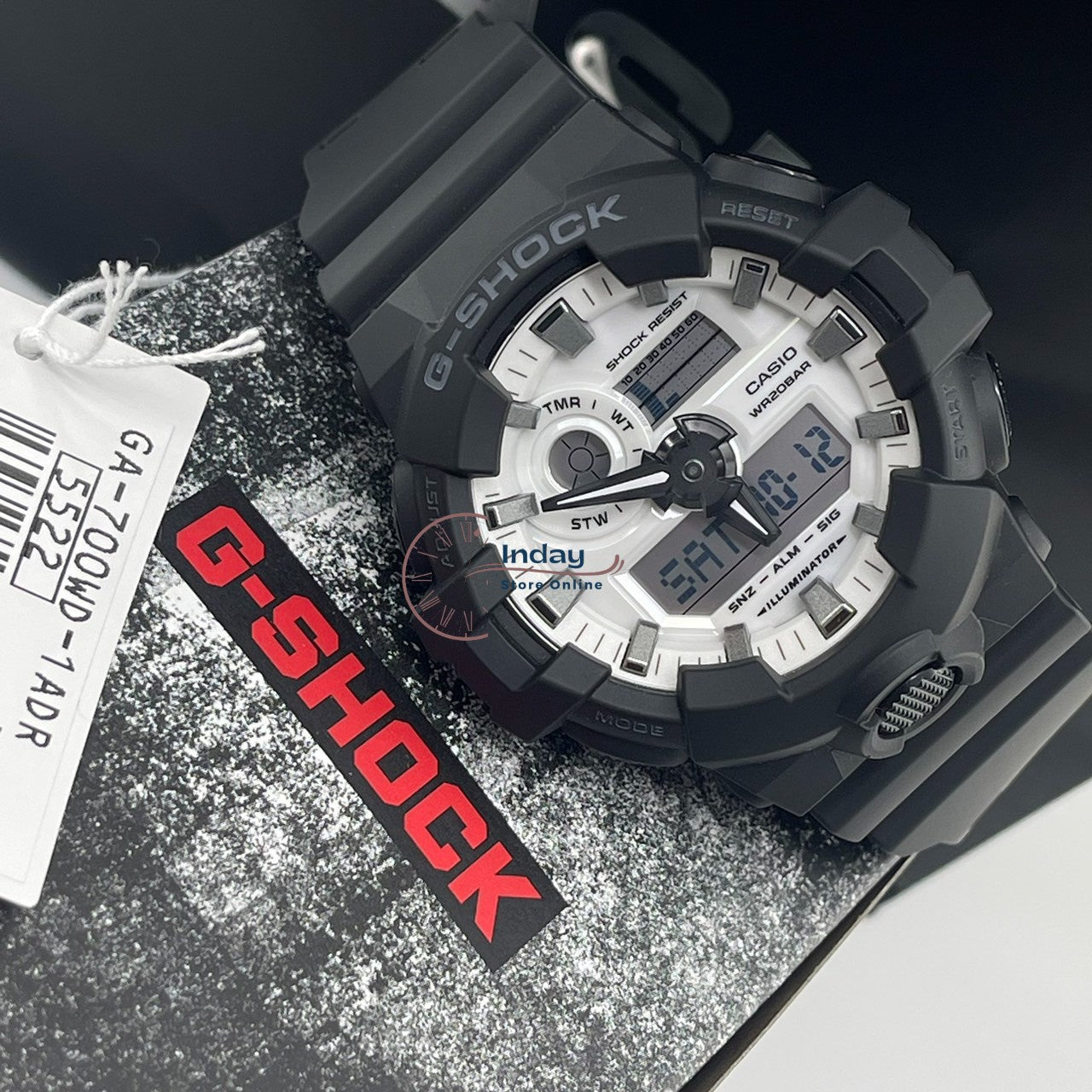Casio G-Shock Men's Watch GA-700WD-1A Resin Band Mineral Glass Shock Resistant Battery Life 5-Years