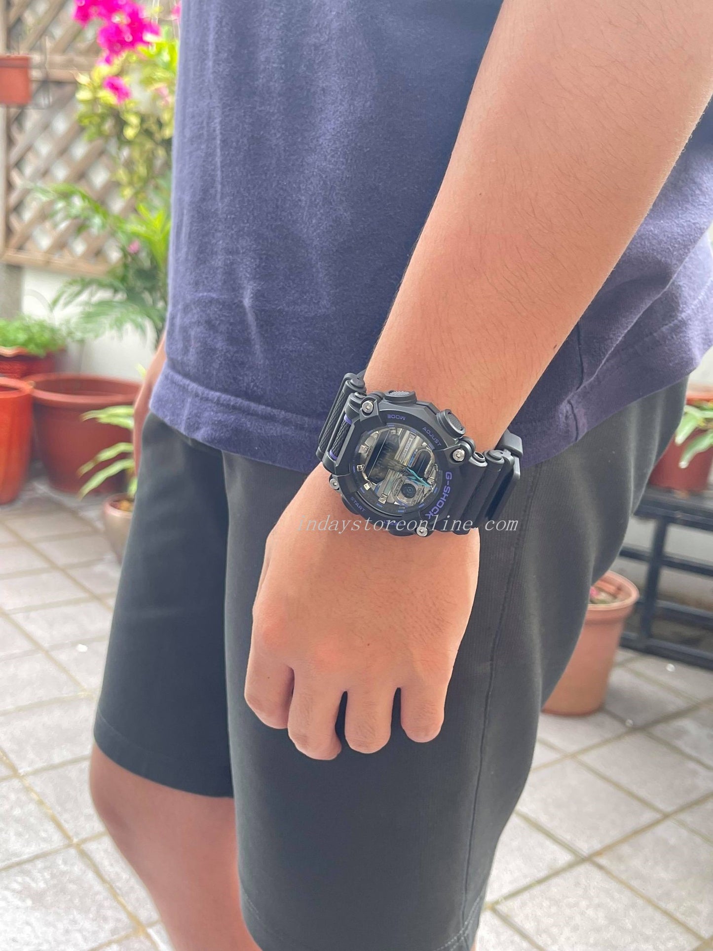 Casio G-Shock Men's Watch GA-900AS-1A Analog-Digital GA-900 GARISH Series Black Color Resin Band Shock Resistant