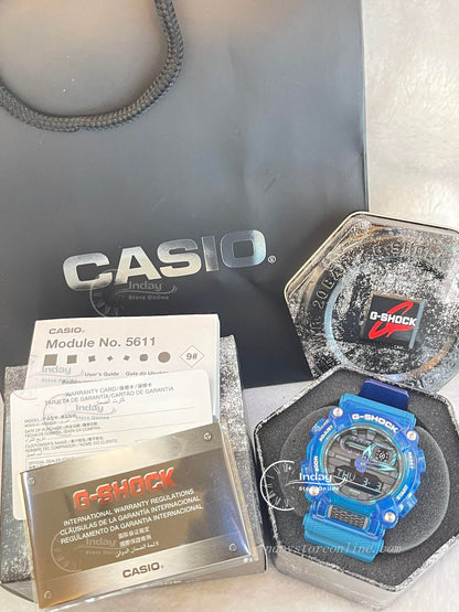 Casio G-Shock Men's Watch GA-900SKL-2A Analog-Digital Sound Wave Series Sporty Design Transparent Color