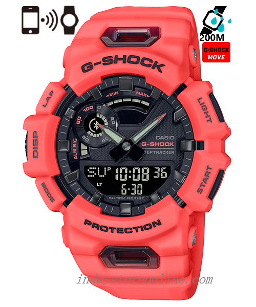Casio G-Shock Men's Watch GBA-900-4A Analog-Digital G-Squad GBA-900 Series Shock Resistant Mobile link (Automatic connection, wireless linking using Bluetooth®) Mineral Glass