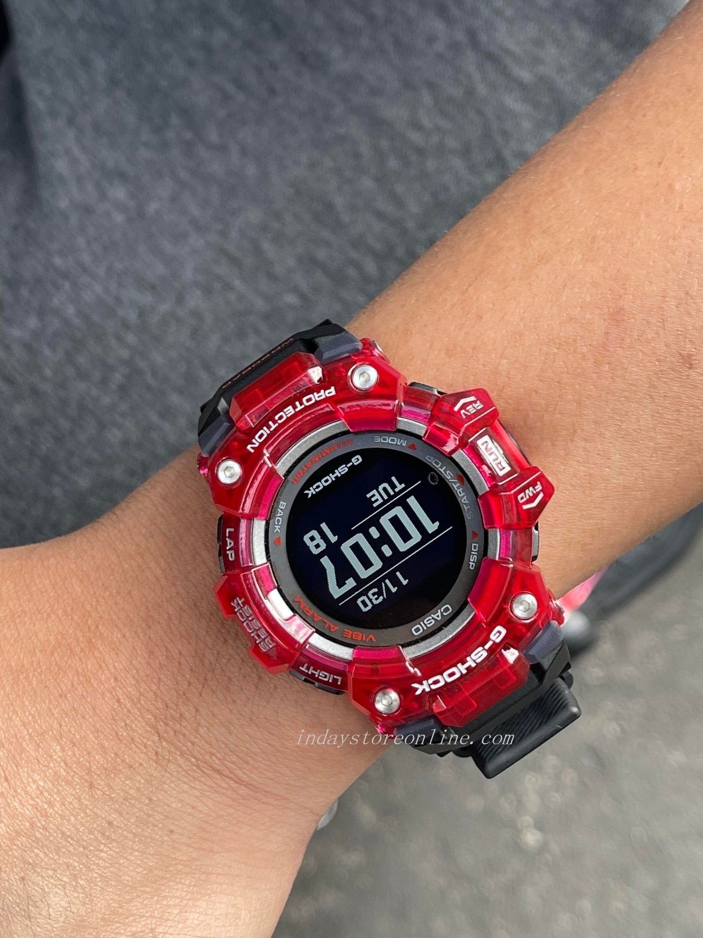 Casio G-Shock Men's Watch GBD-100SM-4A1 Digital G-Squad GBD-100 Series Sports Watch Shock Resistant Mobile link (Wireless linking using Bluetooth®)