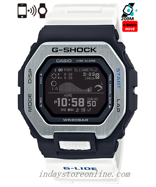 Casio G-Shock Men's Watch GBX-100-7 Digital G-Lide GBX-100 Series Shock Resistant Mobile link (Wireless linking using Bluetooth®)Mineral Glass
