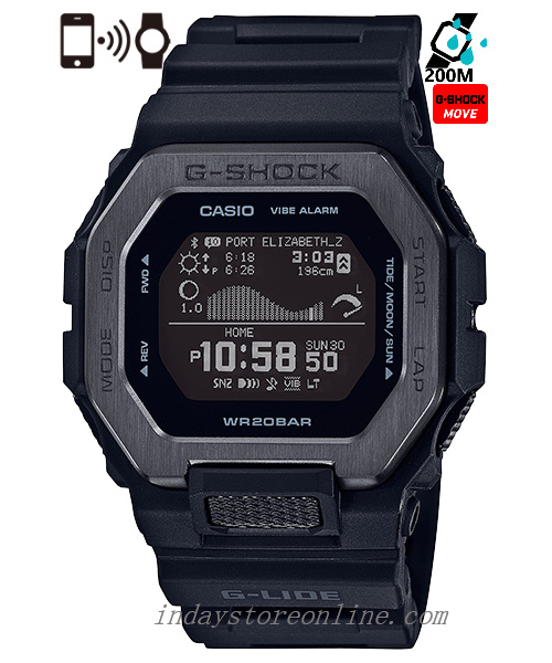 Casio G-Shock Men's Watch GBX-100NS-1 Digital G-LIDE GBX-100 Series Shock Resistant Mobile link (Wireless linking using Bluetooth®)