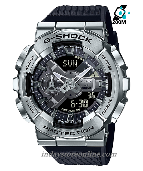 Casio G-Shock Men's Watch GM-110-1A Analog-Digital GM-110 Series Sports Black Color Watch Shock Resistant Magnetic Resistant 200-meter Water Resistance