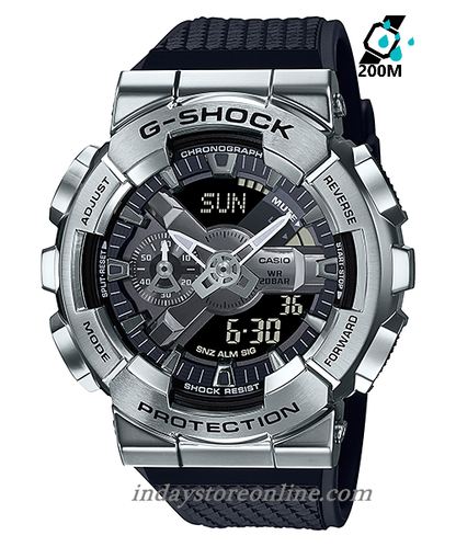 Casio G-Shock Men's Watch GM-110-1A Analog-Digital GM-110 Series Sports Black Color Watch Shock Resistant Magnetic Resistant 200-meter Water