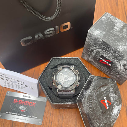 Casio G-Shock Men's Watch GM-110BB-1A Analog-Digital 110 Series Black Ion Plating All-Black Fashion