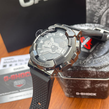 Casio G-Shock Men's Watch GM-110BB-1A Analog-Digital 110 Series Black Ion Plating All-Black Fashion