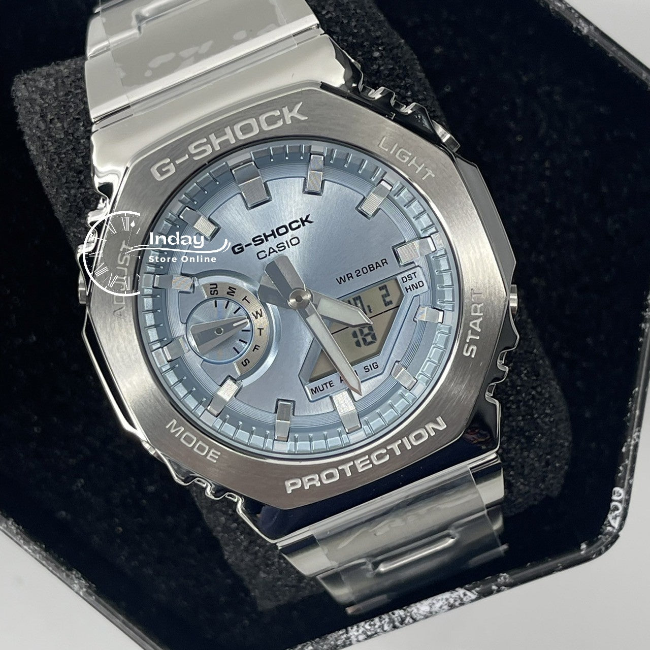 Casio G-Shock G-Steel Men's Watch GM-2110D-2A Stainless Steel Band