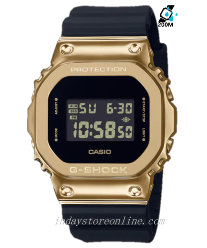 Casio G-Shock Men's Watch GM-5600G-9 Digital 5600 Series Black and Gold Color