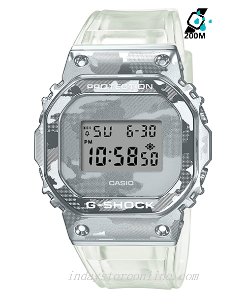 Casio G-Shock Men's Watch GM-5600SCM-1 Digital 5600 Series Transparent Color Shock Resistant 200-meter Water Resistance Mineral Glass