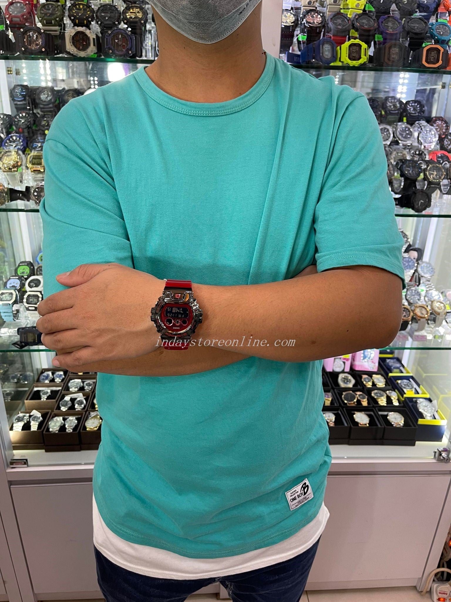Casio G-Shock GM-6900B-4ER | Orologio Rosso E Nero Con Cronometro E 20 Bar