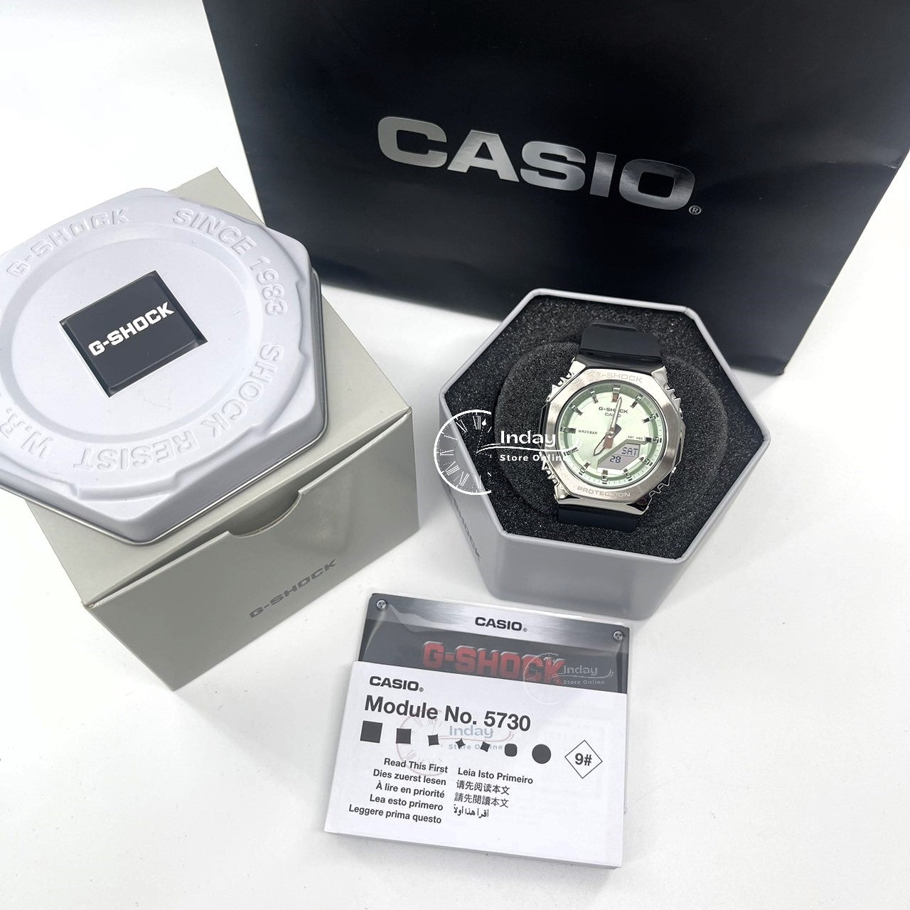 Casio G-Shock Women's Watch GM-S2110-3A Resin Band Shock Resistant Mineral Glass