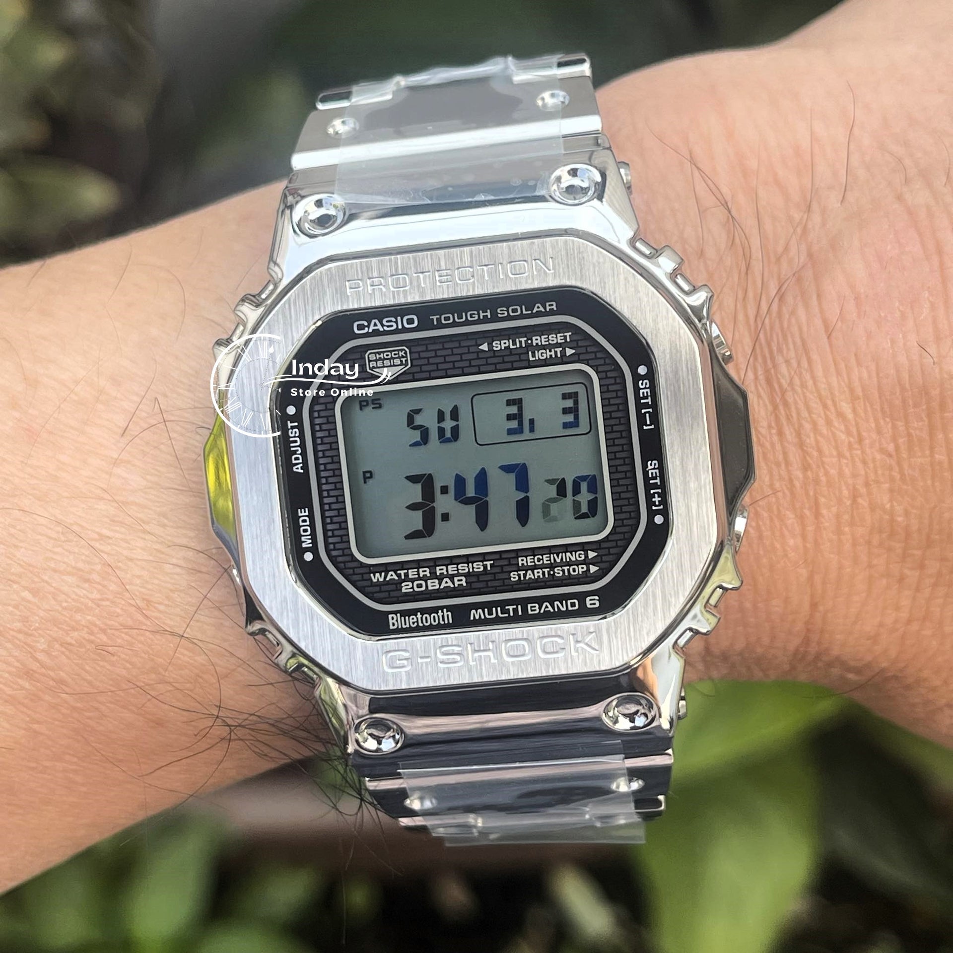 Casio G-Shock Men's Watch GMW-B5000D-1 Stainless Steel Band Shock