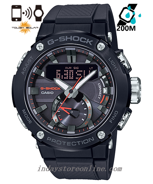 Casio G-Shock G-Steel Men's Watch GST-B200B-1A Analog-Digital Shock Resistant Carbon Core Guard Structure Tough Solar (Solar powered)