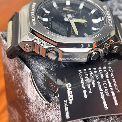 Casio G-Shock Men's Watch GM-2100C-5A Analog-Digital Cloth Band Shock Resistant Mineral Glass