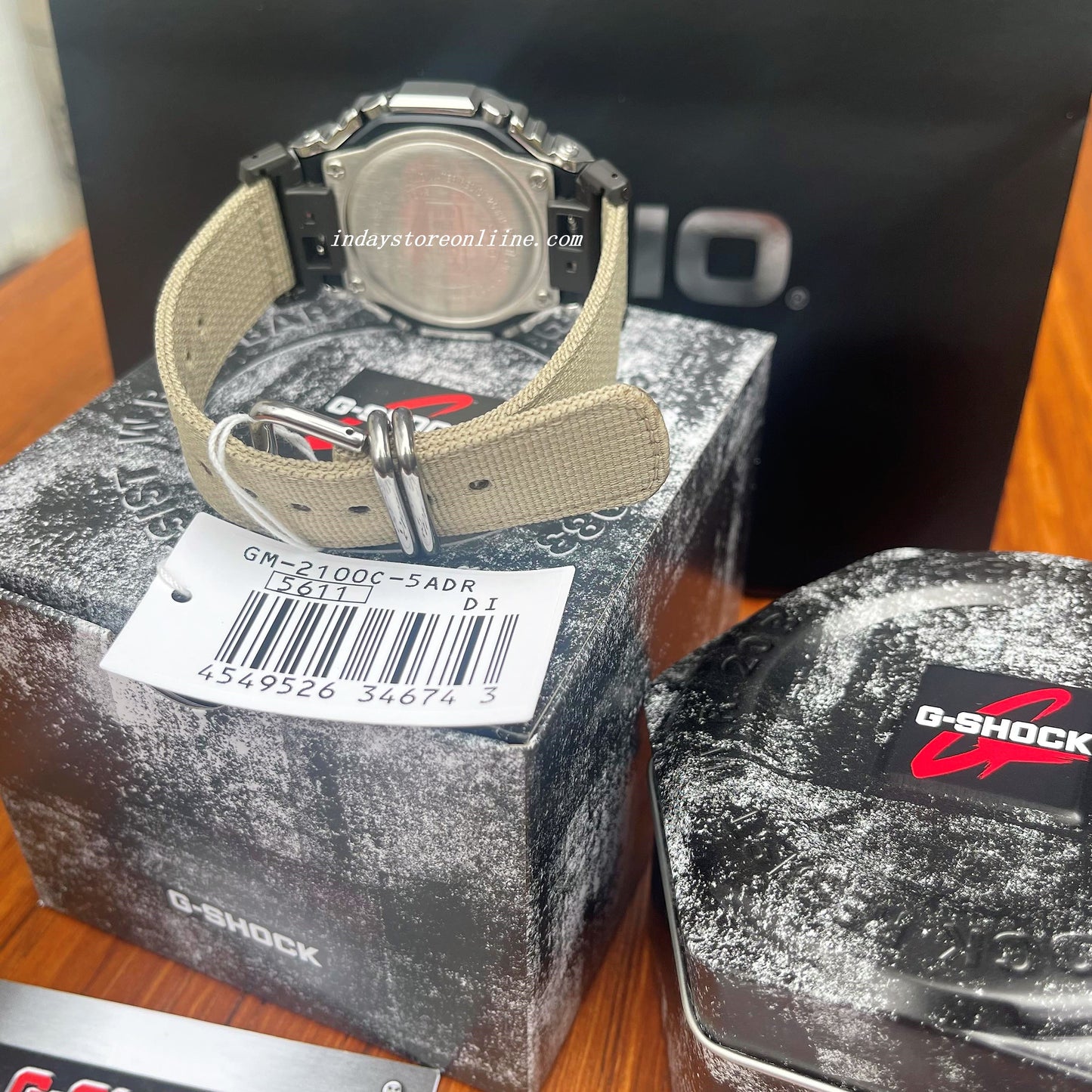 Casio G-Shock Men's Watch GM-2100C-5A Analog-Digital Cloth Band Shock Resistant Mineral Glass