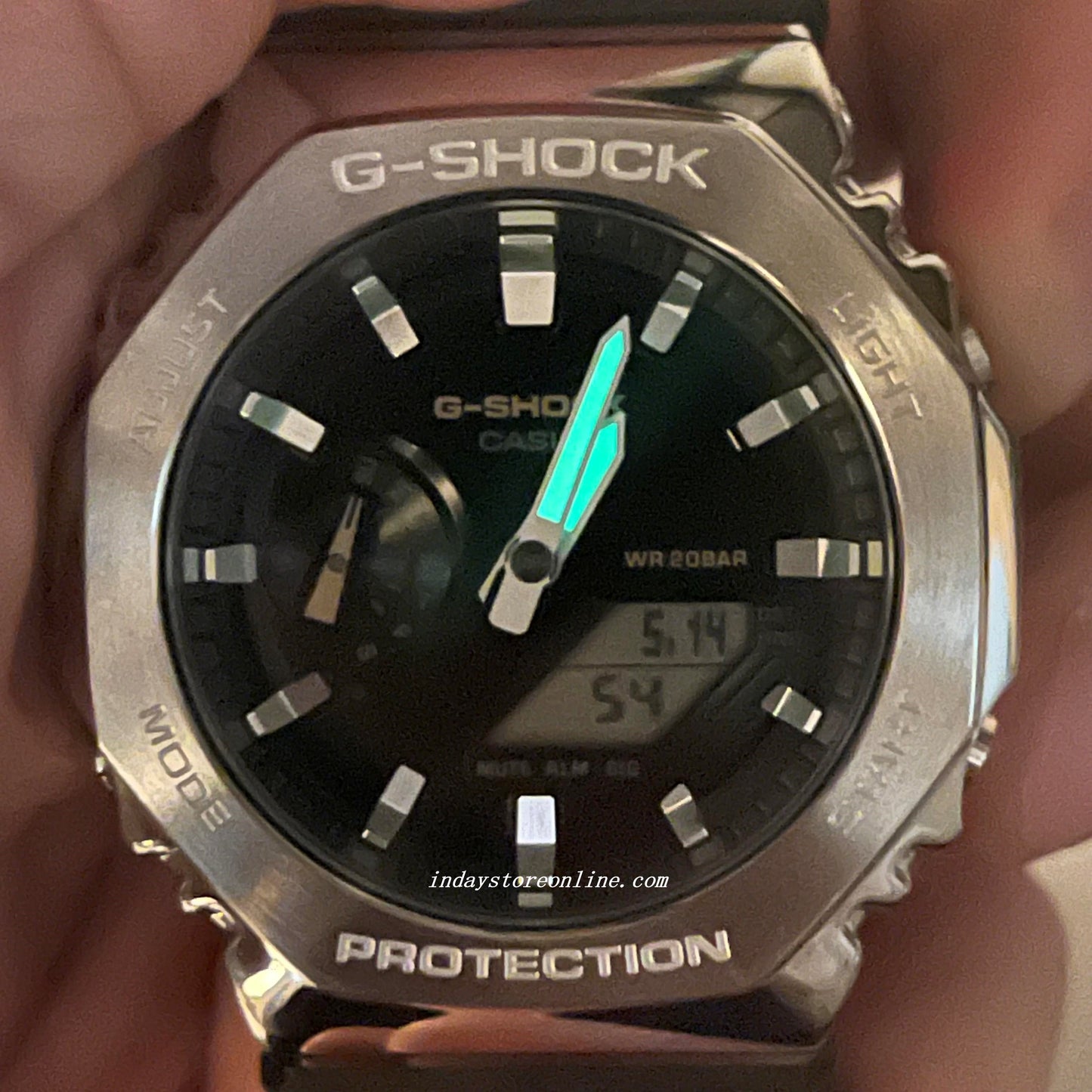 Casio G-Shock Men's Watch GM-2100C-5A Analog-Digital Cloth Band Shock Resistant Mineral Glass