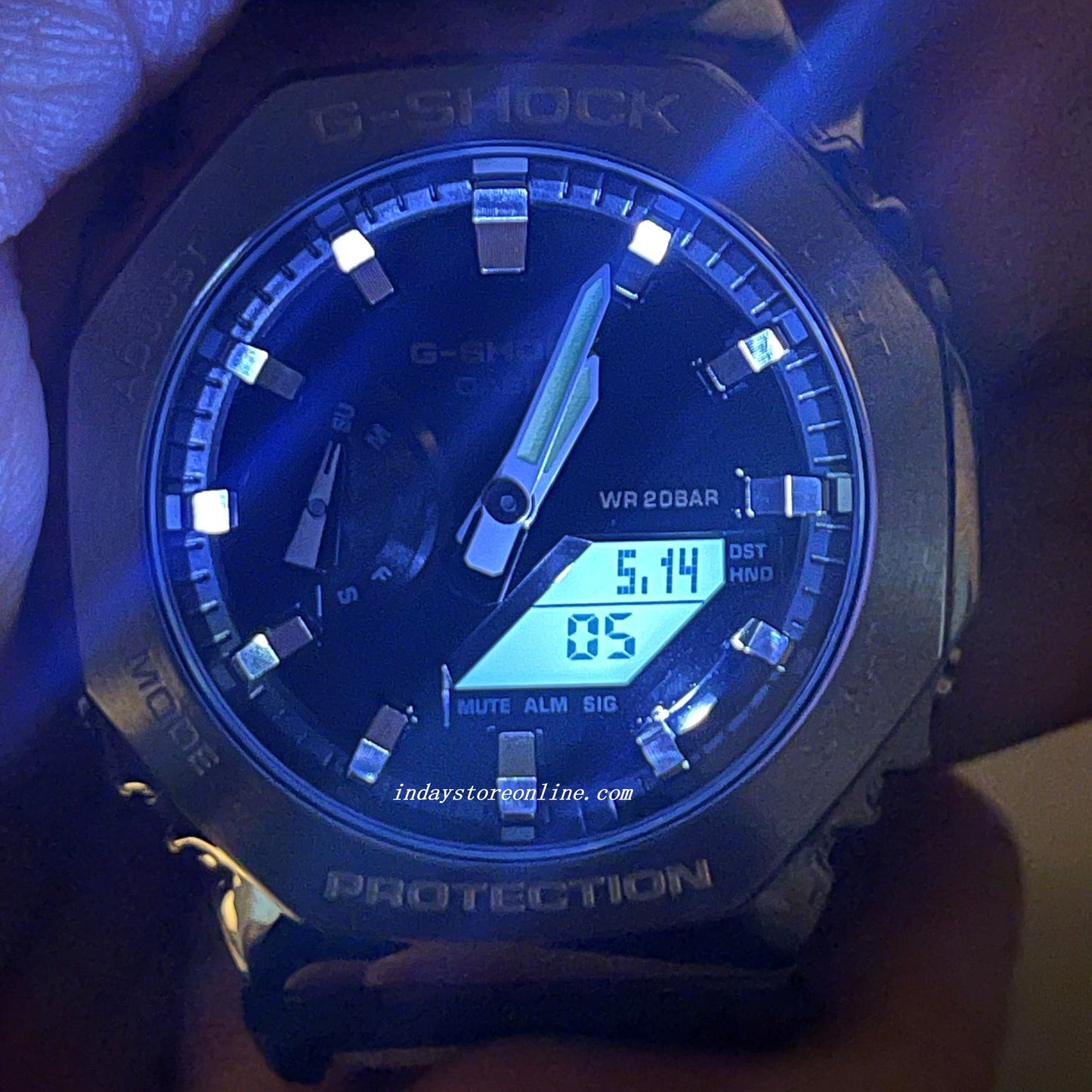 Casio G-Shock Men's Watch GM-2100C-5A Analog-Digital Cloth Band Shock Resistant Mineral Glass